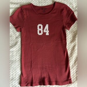 Brandy Melville Red Short Sleeve Tee